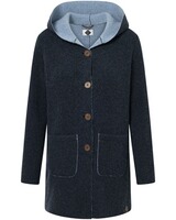 Kapuzen-Strickmantel Alina, Stapf