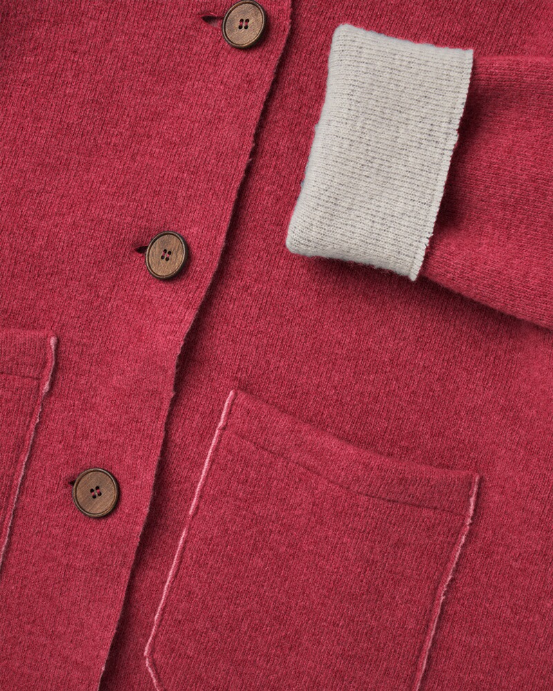 Kapuzen-Strickmantel Alina, Stapf