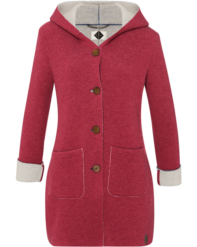 Kapuzen-Strickmantel Alina