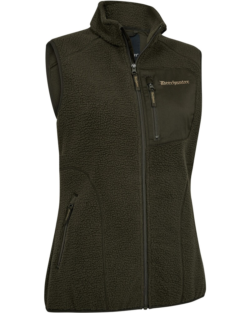 Gilet polaire femme Atlas olive foncé, Deerhunter