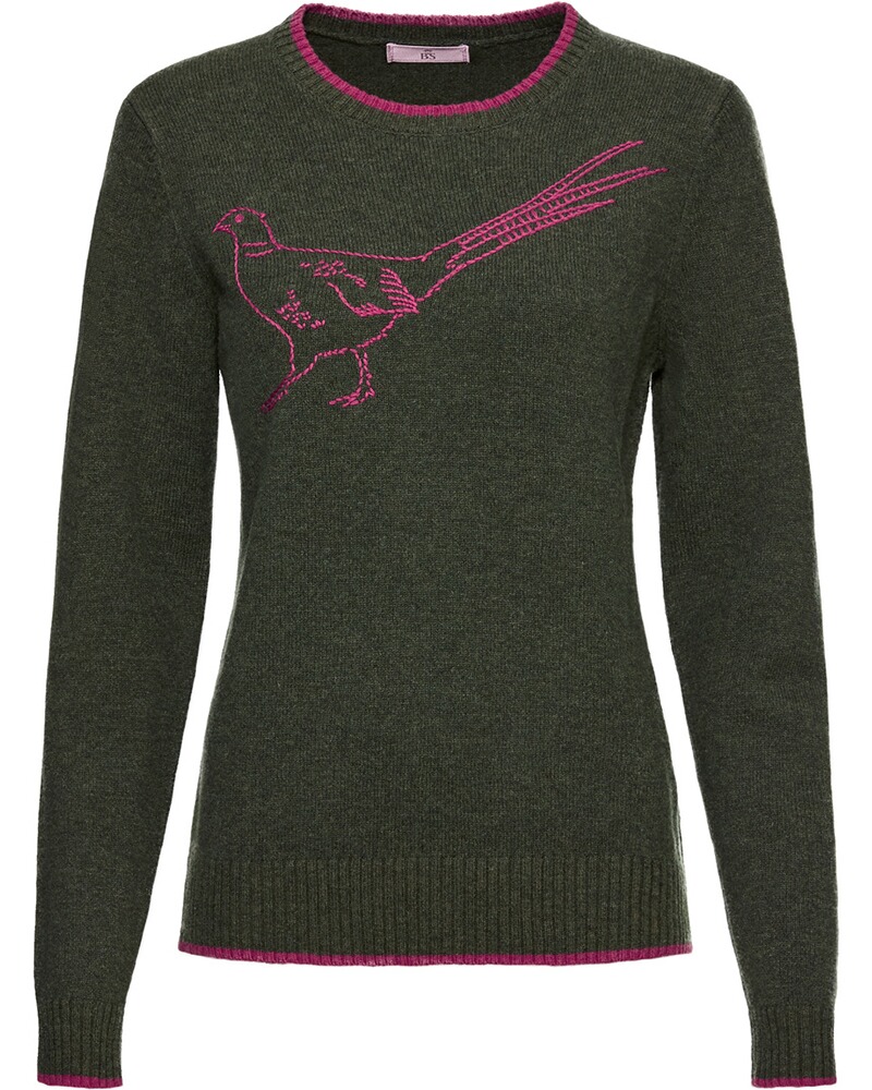 Pullover mit Fasanmotiv