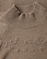 Stehkragenpullover mit Stickerei, Reitmayer