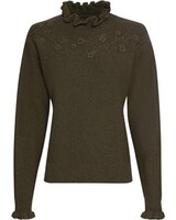 Rüschenpullover mit Stickerei, Reitmayer