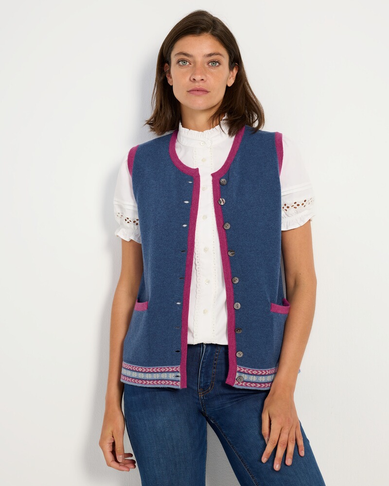Gilet RM Jacquard myrtille, Reitmayer