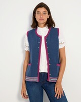 Gilet RM Jacquard myrtille, Reitmayer