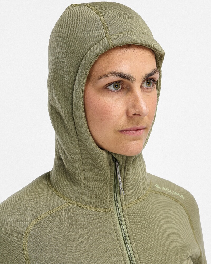 Damen Kapuzenjacke FleeceWool, ACLIMA