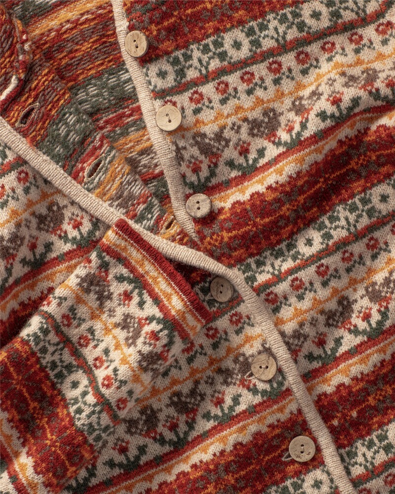 Cardigan à capuche en jacquard, Luis Steindl