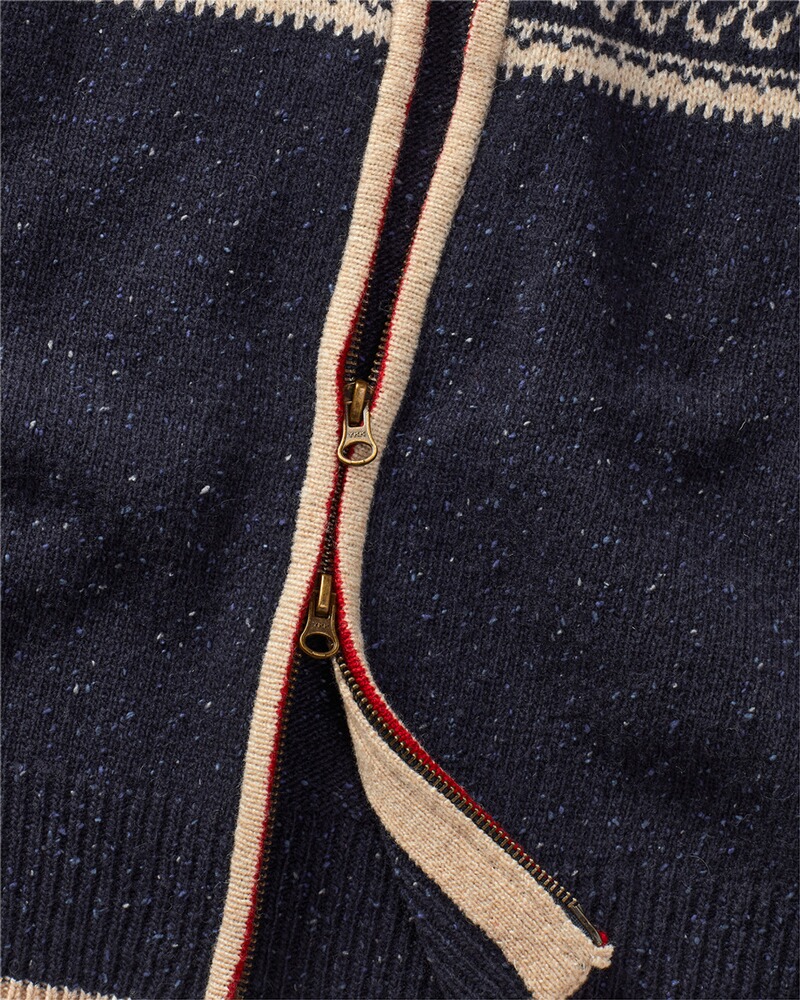 Jacquard-Zipp-Strickjacke, REITMAYER