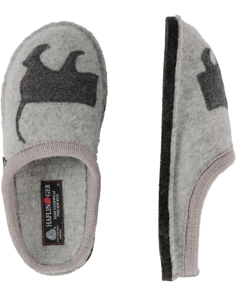 Walk-Pantoffel mit Applikation, Haflinger