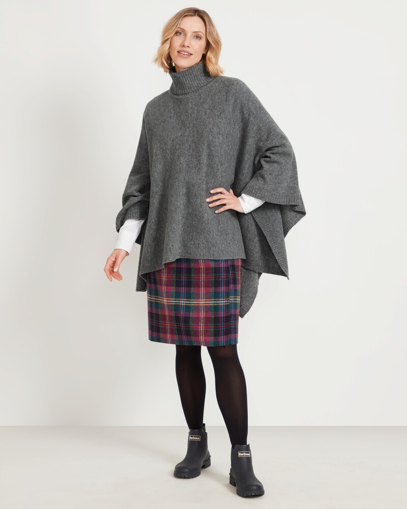 Strickponcho mit Rollkragen, HIGHMOOR