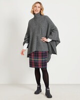 Strickponcho mit Rollkragen, HIGHMOOR
