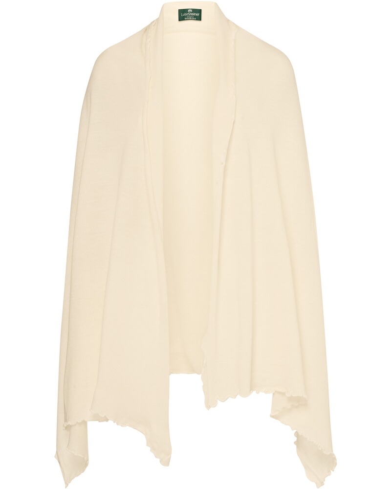 Poncho mit Rüschenkante