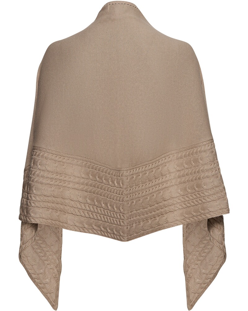 Poncho mit Zopfmusterrand, Luise Steiner