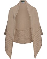 Poncho mit Zopfmusterrand, Luise Steiner
