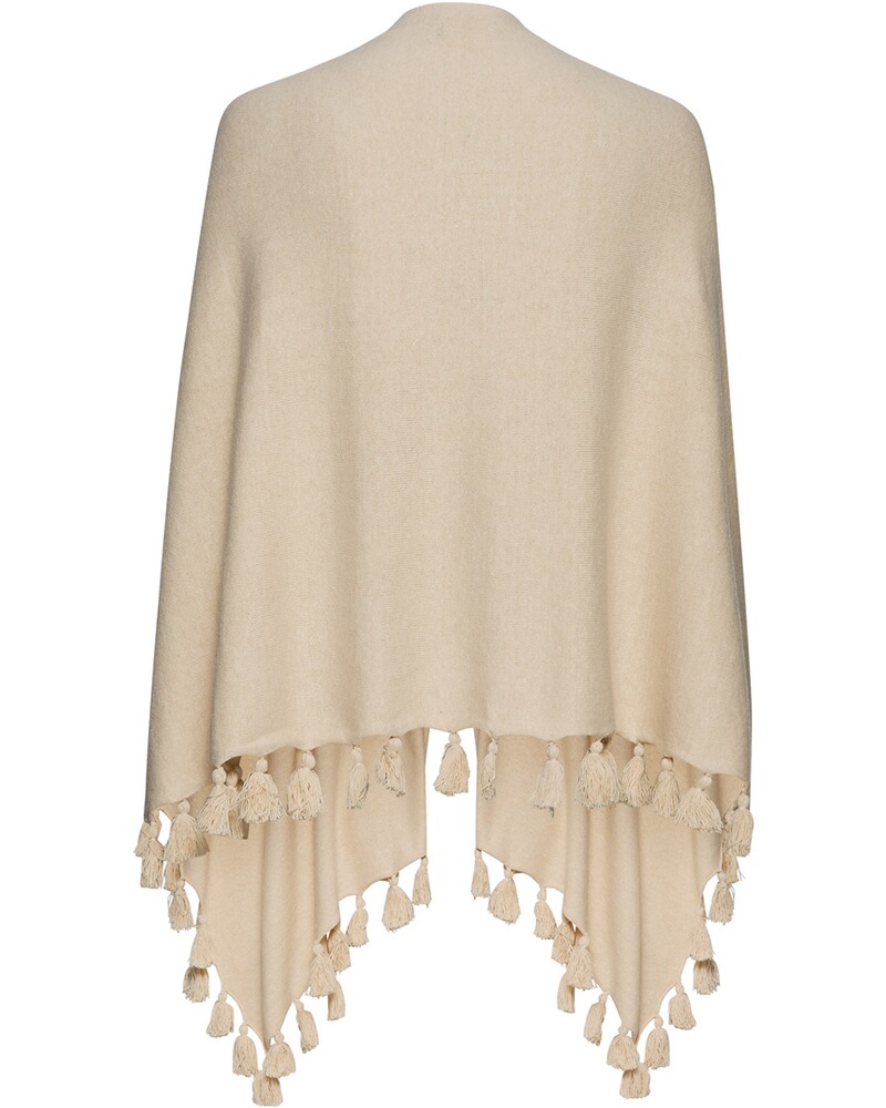 Poncho mit Bommeln, Luise Steiner