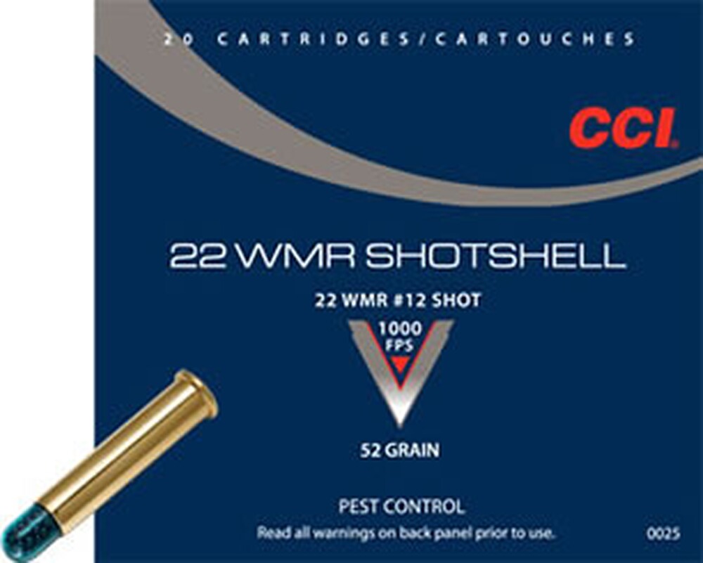 .22 Win. Mag. Randzünder-Schrotpatronen 1,27mm 2,0g/31grs.