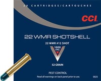 .22 Win. Mag. Randzünder-Schrotpatronen 1,27mm 2,0g/31grs. , CCI