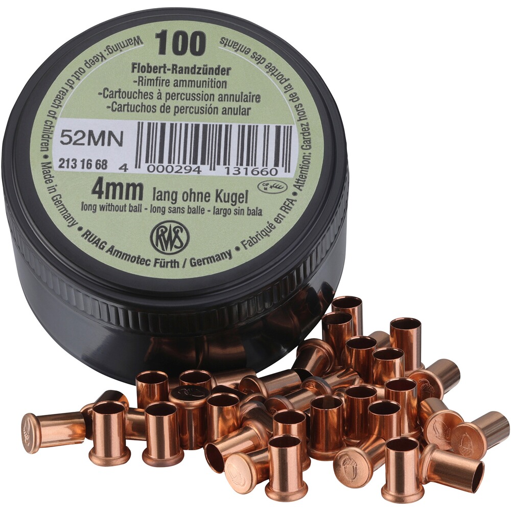 4 mm Flobert Randzünder lang ohne Kugel