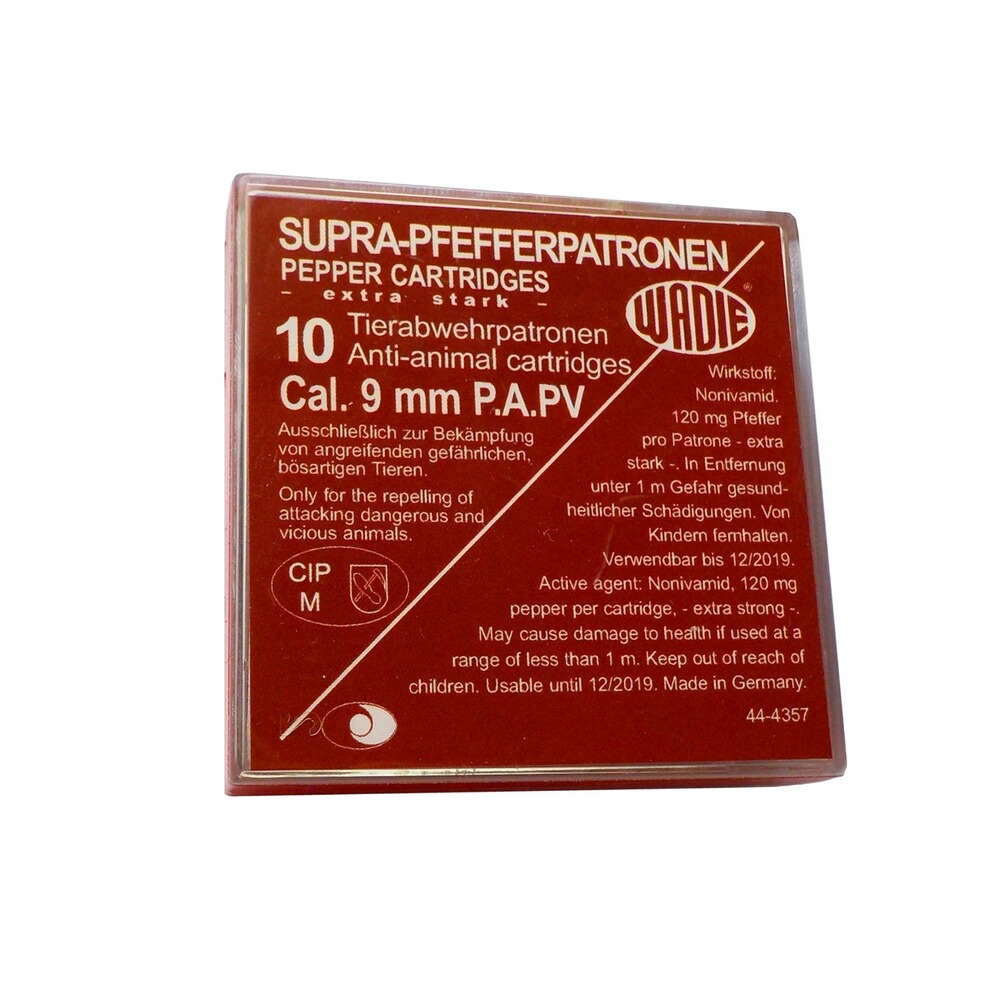 Pfefferpatronen PV Supra 9 mm P.A.