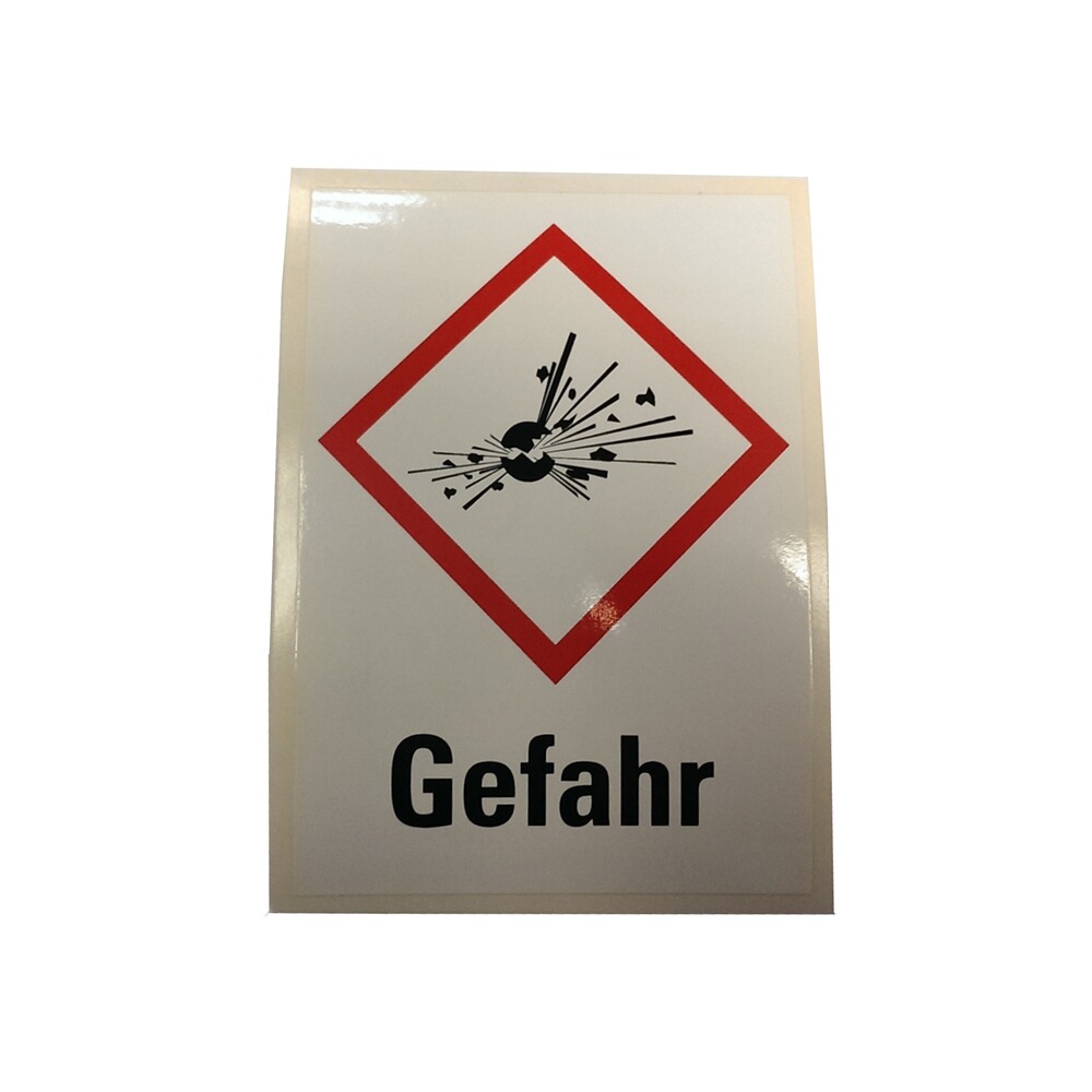 Gefahrensymbolschild DIN A 7