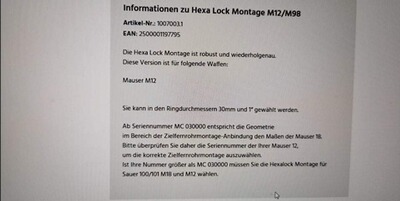 Bewertungsbild zu der Überschrift Achtung Seriennummer abhängig