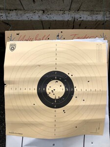 Bewertungsbild zu der Überschrift Die beste 9x19 Munition für alle Pistolen von Heckler & Koch: 40 Schuss aus meiner HK USP Expert 9x19 auf 25 Meter stehend frei.