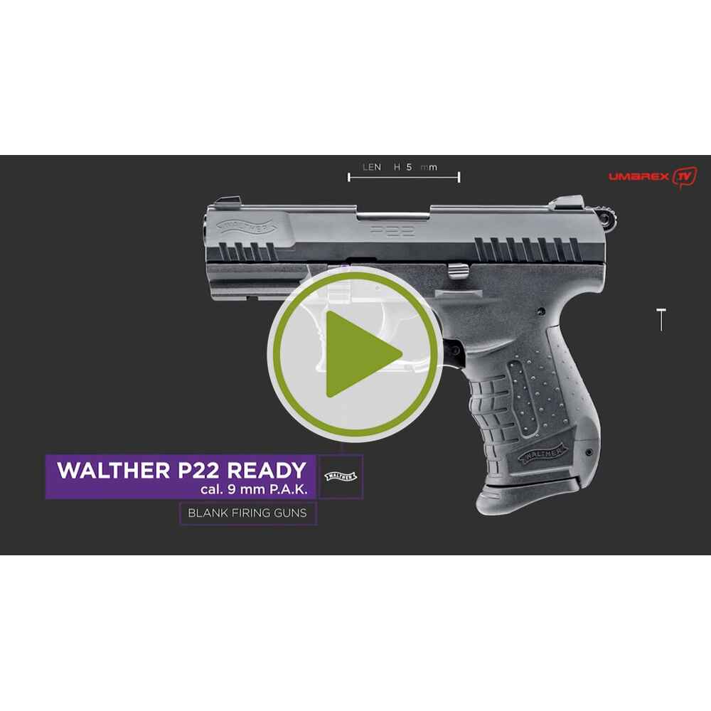 Walther Schreckschuss Pistole P22 READY (Kaliber 9mm P.A.
