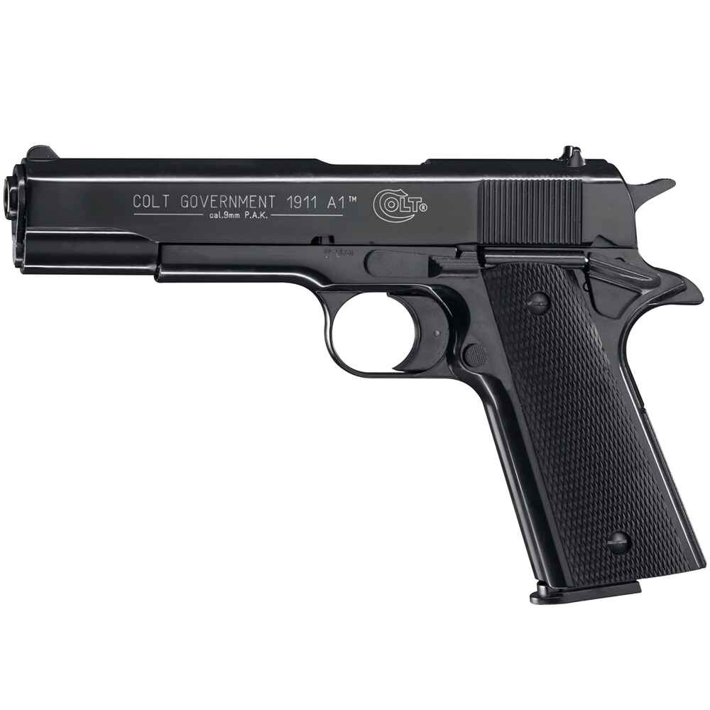 Colt Schreckschuss Pistole Government 1911 A1 (schwarz - Kunststoff) -  Selbstschutz - Freie Waffen Online Shop