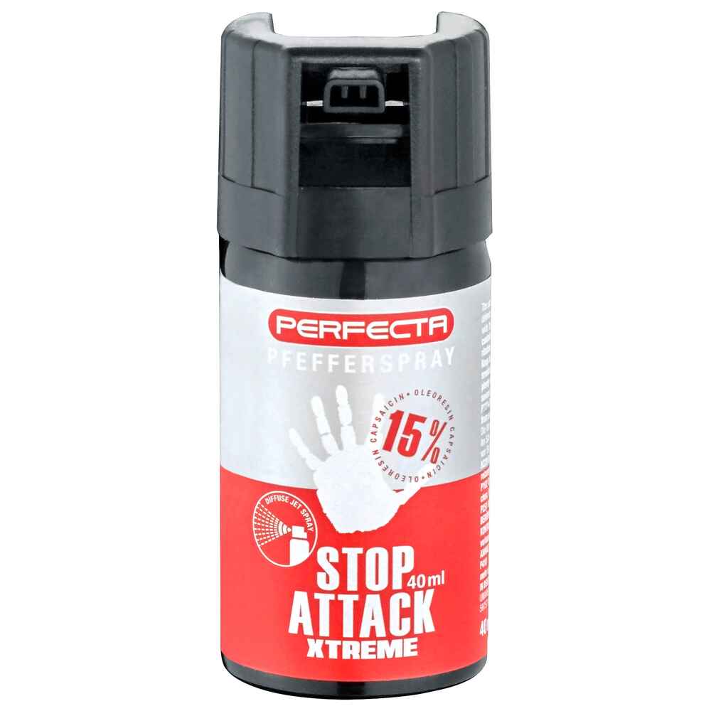 Perfecta Stop Attack XTreme Pfefferspray 15% OC (Pfefferspray 15% OC ) 0,04  l - Abwehrsprays - Selbstschutz - Freie Waffen Online Shop