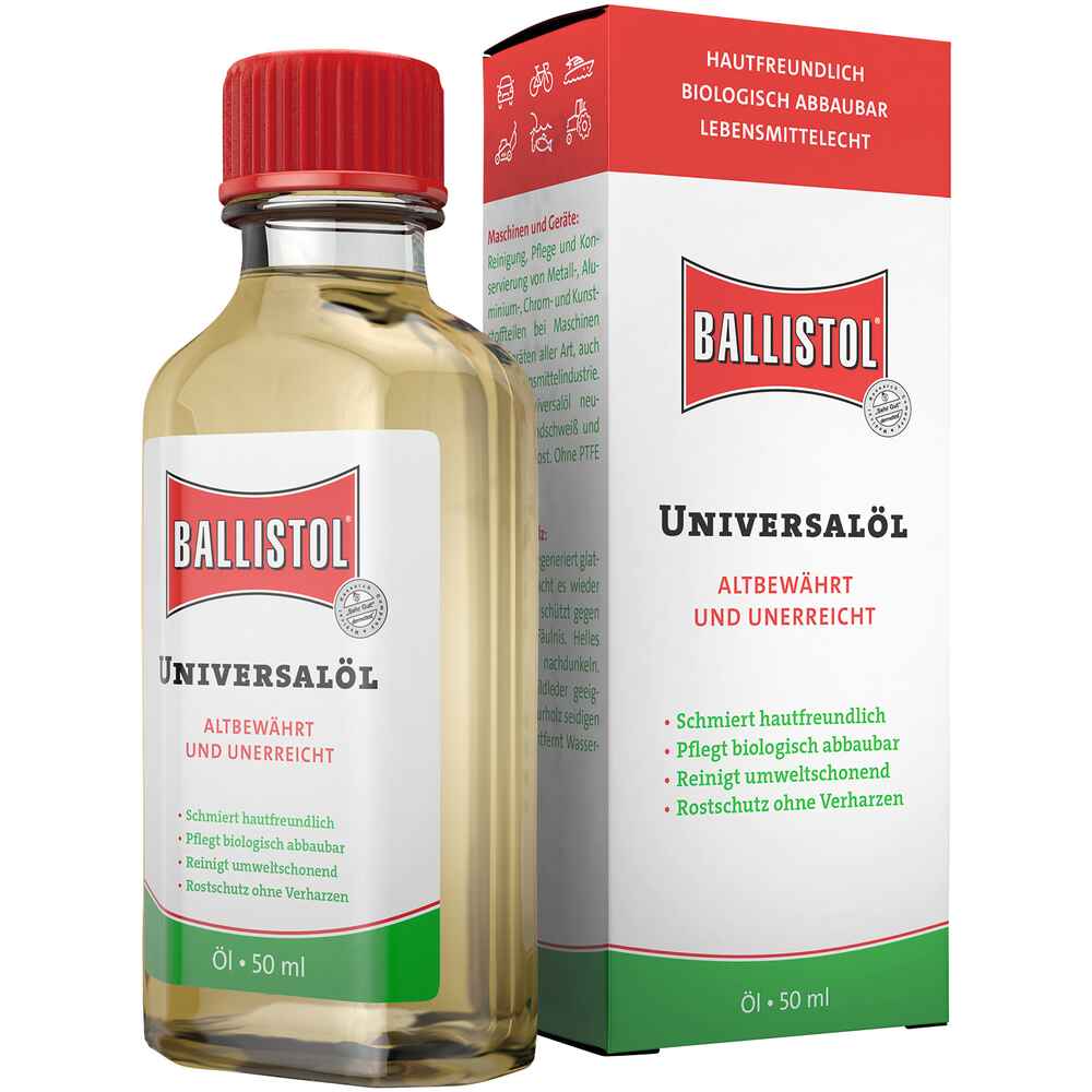 BALLISTOL Ballistol Universalöl (Flasche 50 ml) 0,05 l - Waffenpflege &  Pufferpatronen - Waffenzubehör - Waffen Online Shop