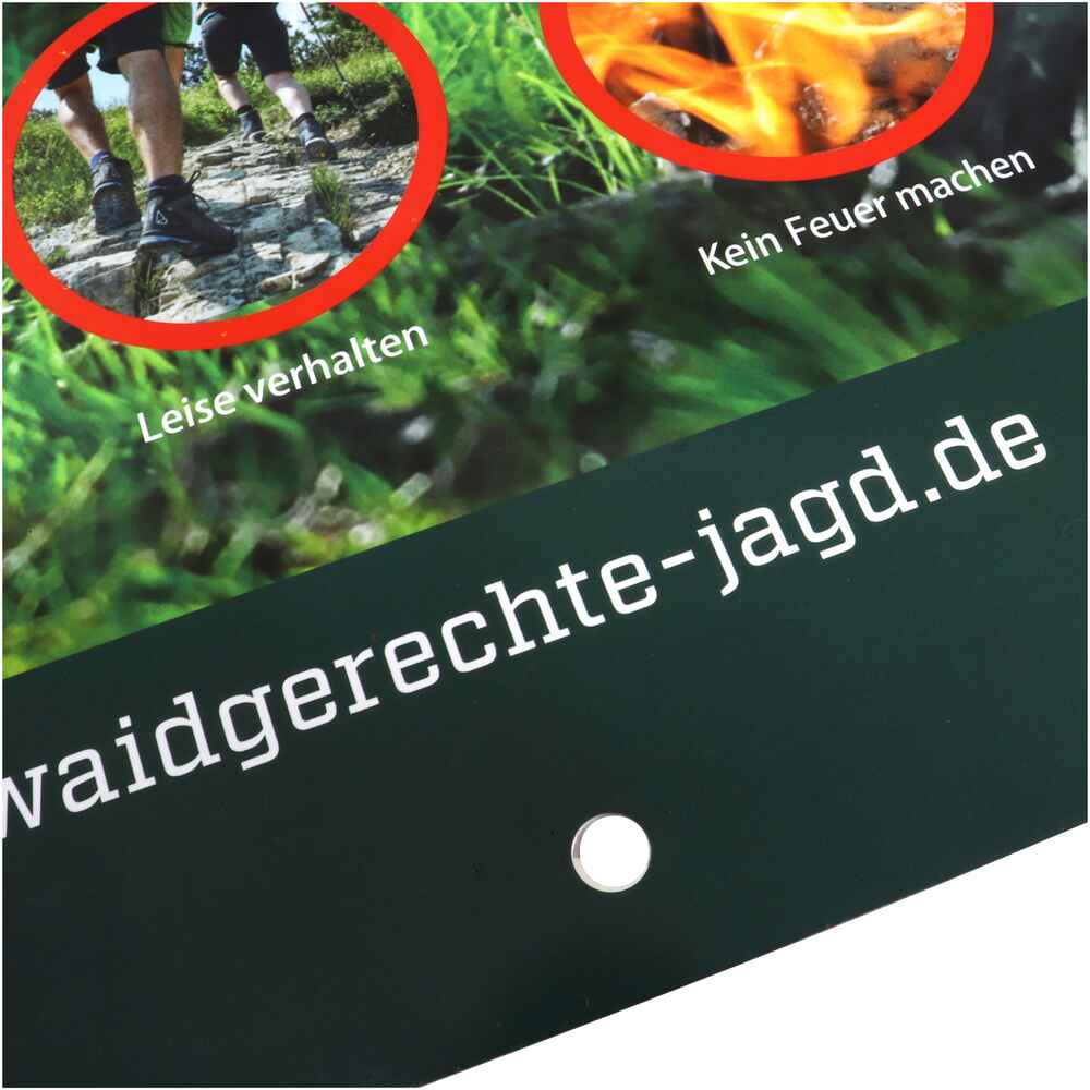 Waidgerechte Jagd Hinweisschild Rücksicht auf's Wild – 3er-Pack -  Revierausstattung - Jagdbedarf - Ausrüstung - Jagd Online Shop