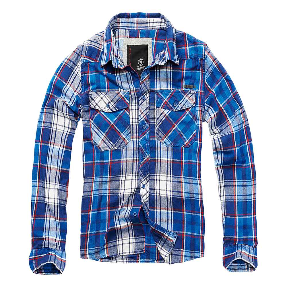 Brandit Hemd Herren Bekleidung für FRANKONIA - Check Online Outdoor Shop - - Bekleidung - Shirt | Hemden (Navy/Weiß)