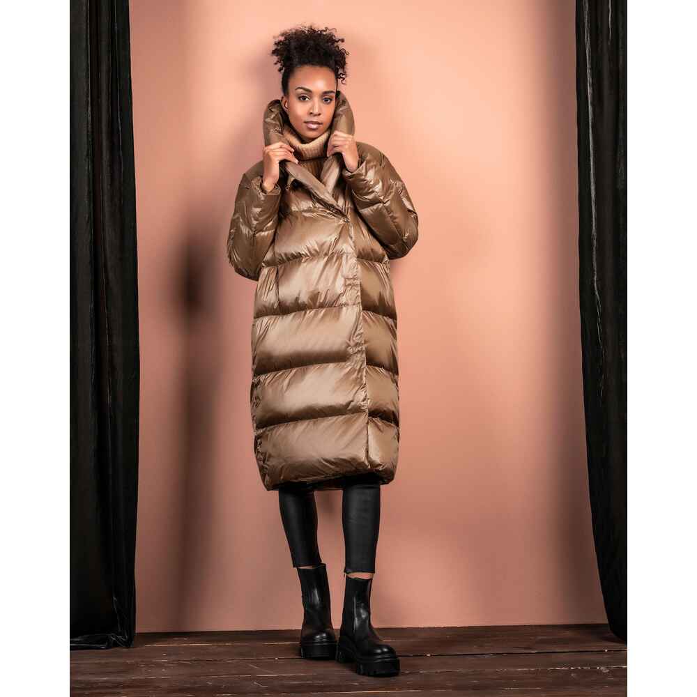 - - Shop Bekleidung - - Label Langer Online | White Puffermantel Mäntel Mode (Caramel) Damenmode FRANKONIA