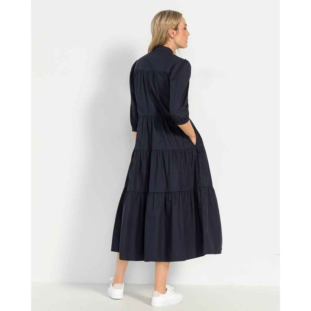 REITMAYER Kleid mit | Kleider - (Marine) Mode Bekleidung - Online - Puffärmeln - FRANKONIA Shop Damenmode