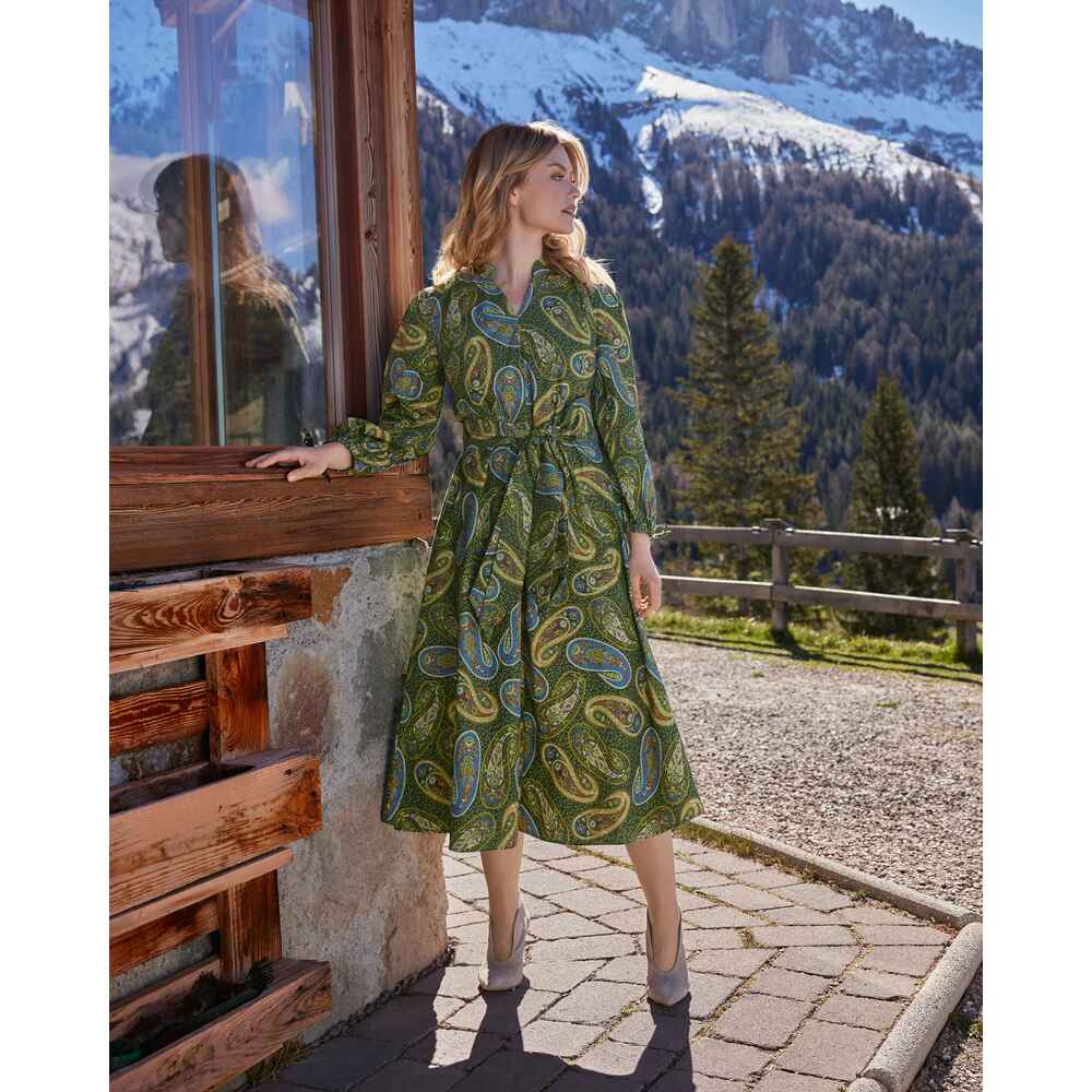 REITMAYER Midi-Kleid mit Paisley-Muster | Kleider - - Shop Bekleidung Mode (Grün/Blau) FRANKONIA - Online Damenmode 