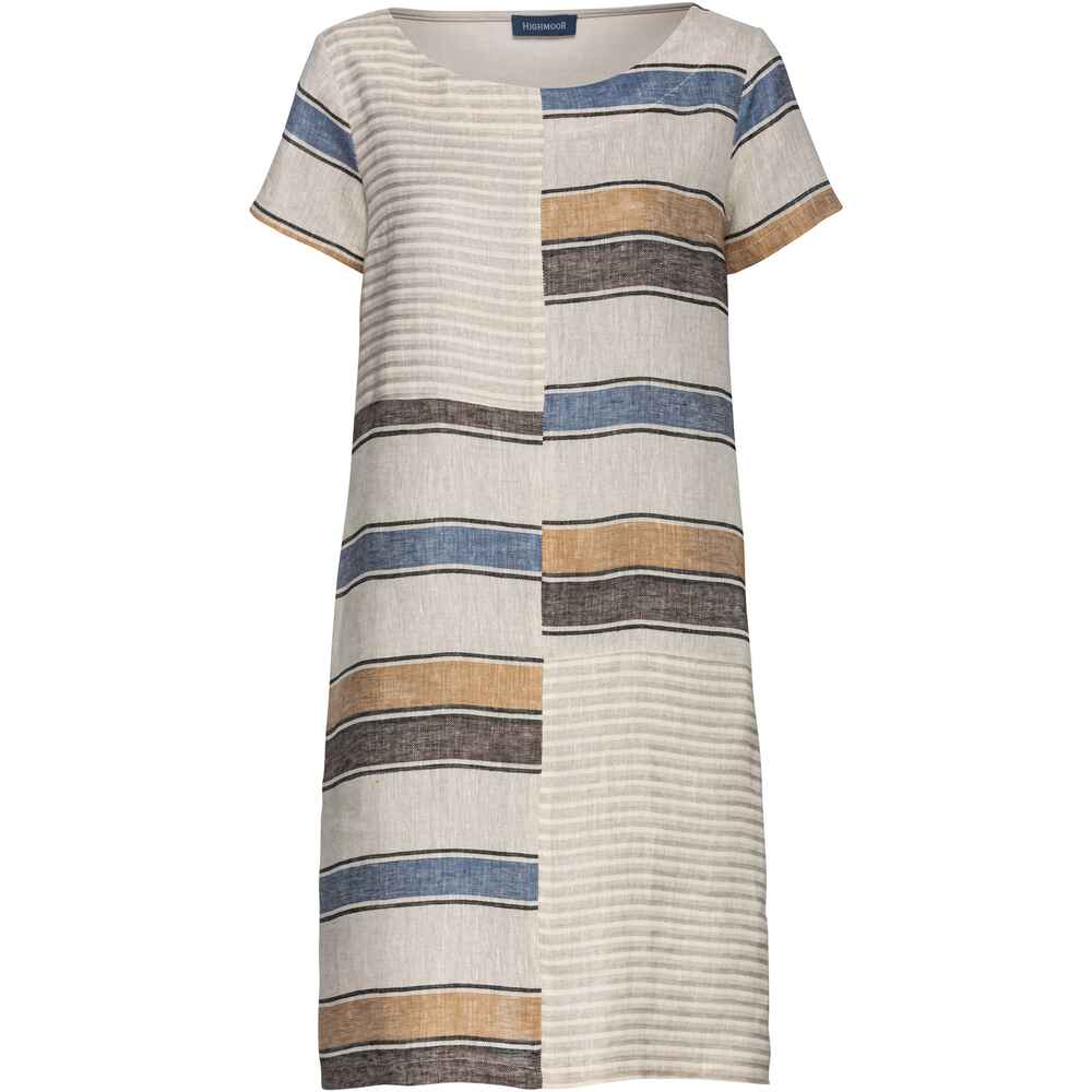 Mode HIGHMOOR - Streifen-Kleid Bekleidung - | - (Blau/Braun) Kleider Shop Online - Damenmode FRANKONIA