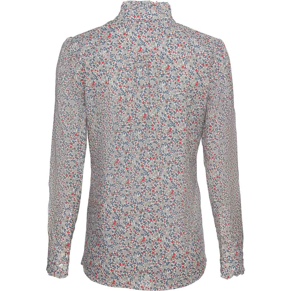 Online Bekleidung mit Shop Damenmode - - FRANKONIA Blusen Bluse | (Weiß/Blau) Schönfels - Brigitte - Mode von Blumenmuster