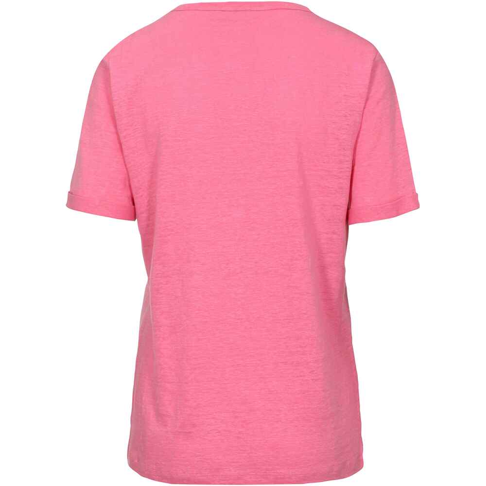 - Bekleidung Rundhals-Leinenshirt Shirts - | Clarina Sweats Shop & (Pink) Mode Damenmode - Online FRANKONIA -