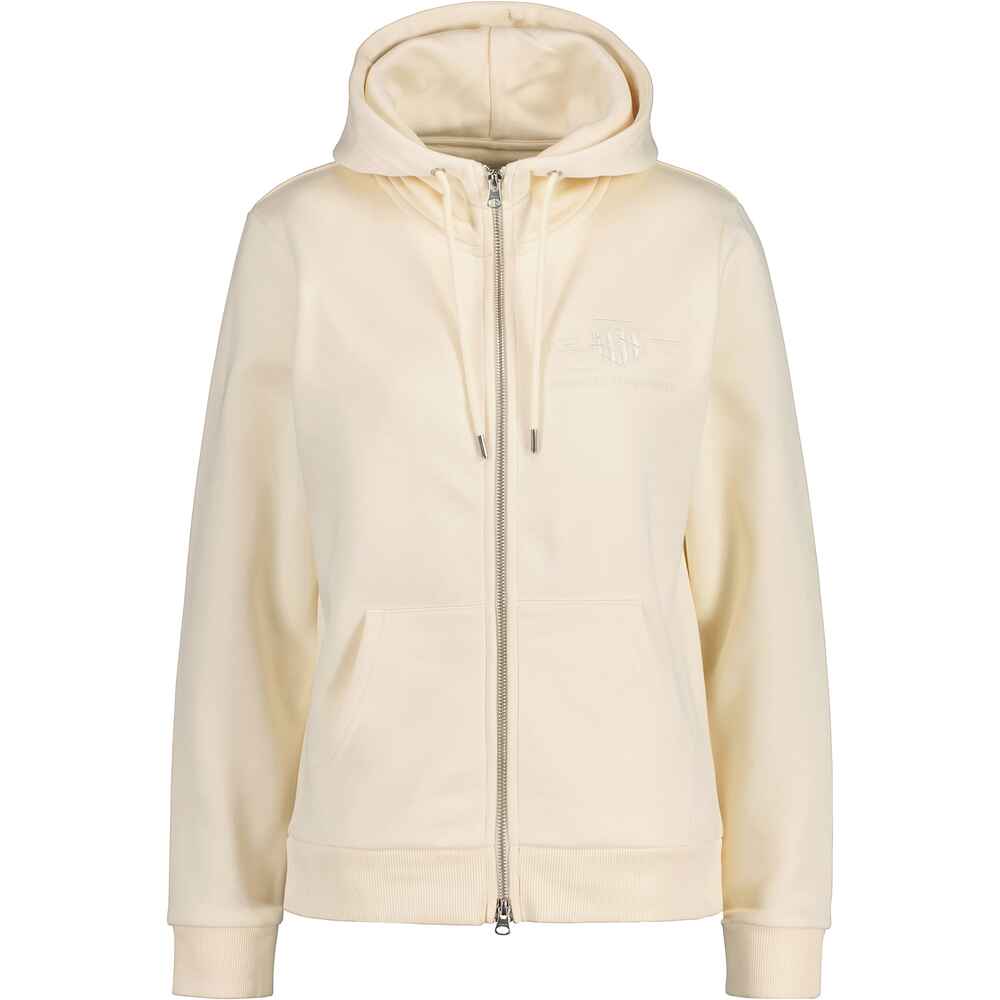 - - (Ecru) | Logo-Sweatjacke Pullover Mode Bekleidung FRANKONIA - Online Damenmode - Shop Gant