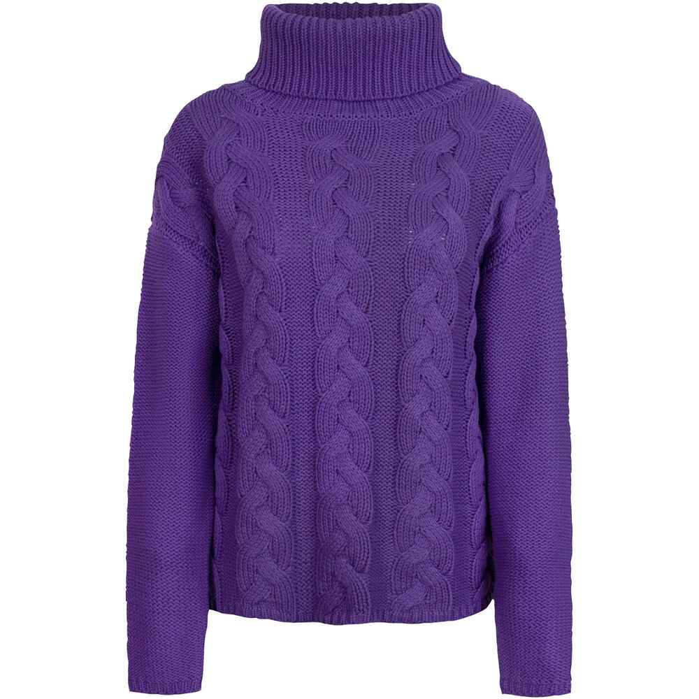 Lieblingsstück Zopf-Rolli AngeliaL - | Online Shop - Bekleidung Damenmode FRANKONIA (Lilac) Mode Pullover - 