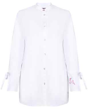 Lieblingsstück Schlupfbluse OnikaL mit Blusen - | Shop - Bekleidung - - Damenmode (Weiß) Online Mode Stehkragen FRANKONIA