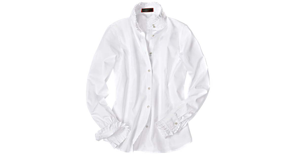 REITMAYER Bluse mit Rüschenkragen (Weiß) - Blusen - Bekleidung - Damenmode  - Mode Online Shop | FRANKONIA | Blusen