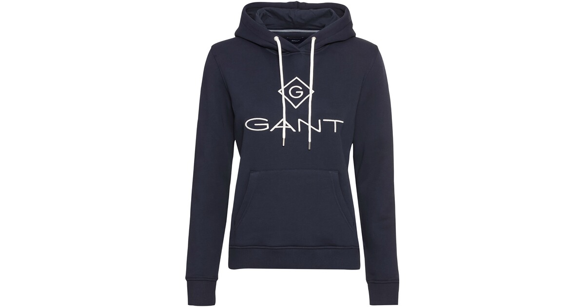 Gant Logo Sweat Pullover FRANKONIA Damenmode Hoodie - (Evening - - | Shop - Mode Online Blue) Bekleidung