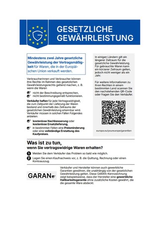 Gesetzliche Gewährleistung