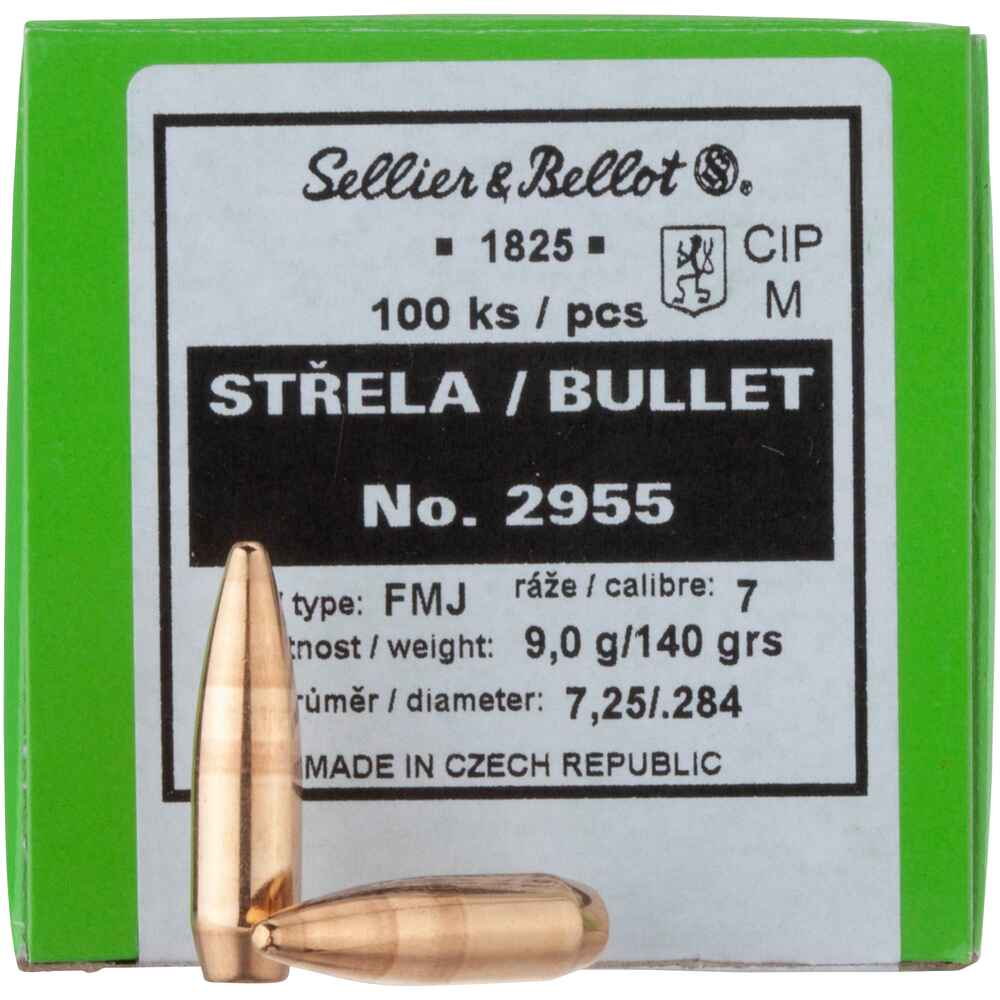 S+B-bullet .284 140 gr. FMJ BT 100 rounds, Sellier & Bellot