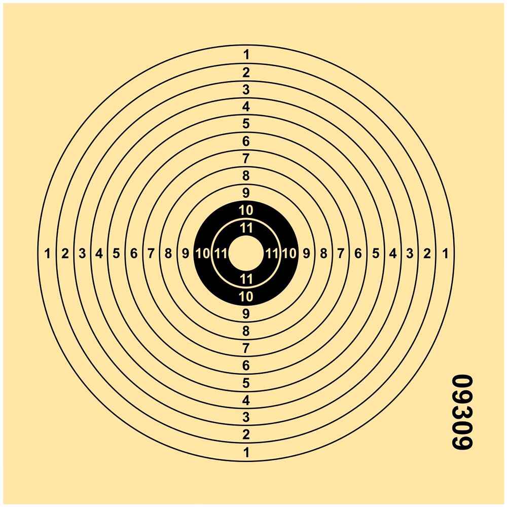 Targets, 14x14 cm, 12 ring, 250 targets Circle, braun-network