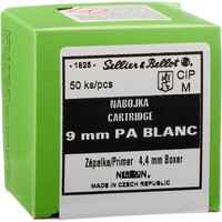 S+B 9 mm PA blank 50 units, Sellier & Bellot