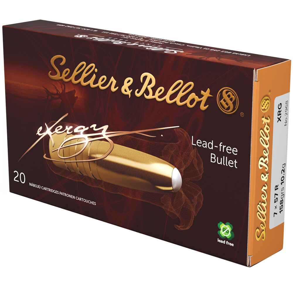 eXergy cartridge, 7x57 R, XRG, lead-free, Sellier & Bellot