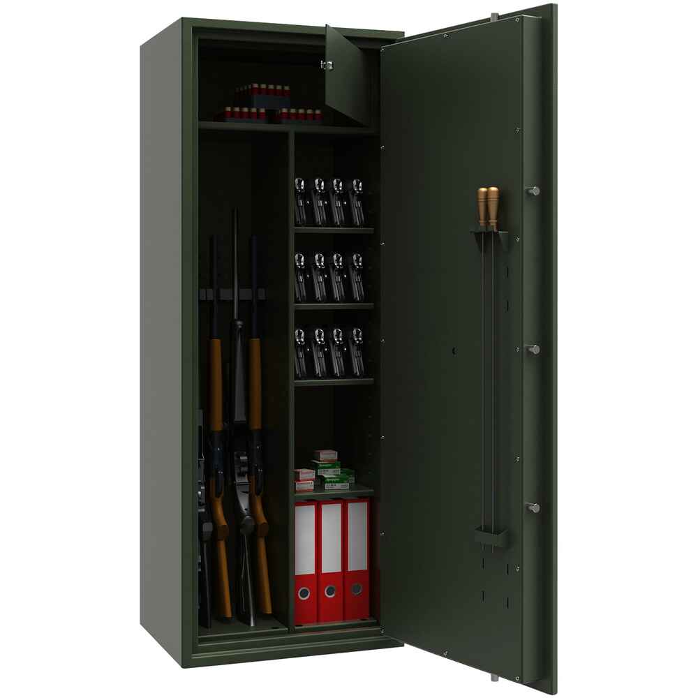 ISS Mehrzweck Waffenschrank Klasse 1 (Farbe Chromoxidgrün, Tür