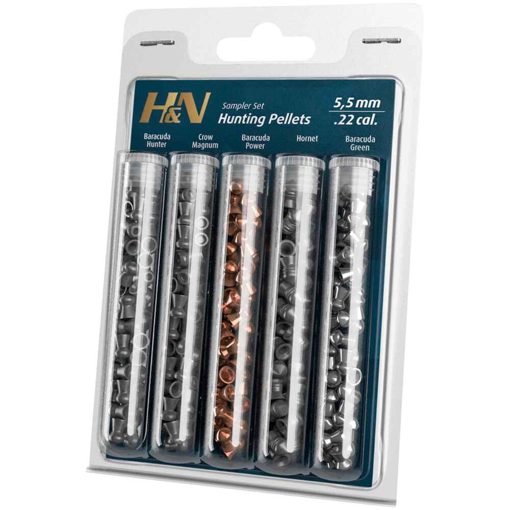H+N *Hunter* pellets, 5-pc. test pack 5.5 mm, Haendler & Natermann
